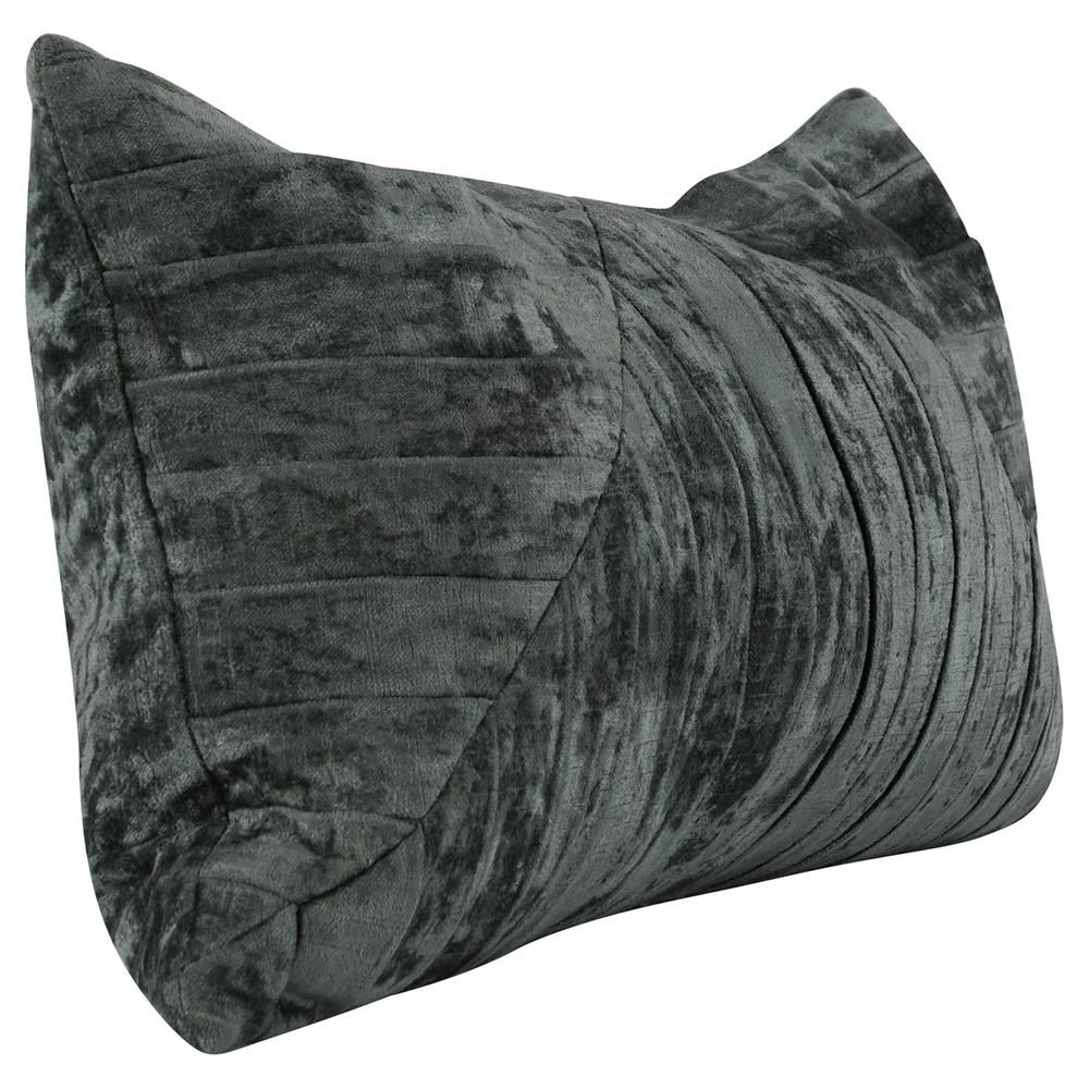 Laurant 100% Velvet 14"x26" Throw Pillow in Green by Kosas Home. Picture 3