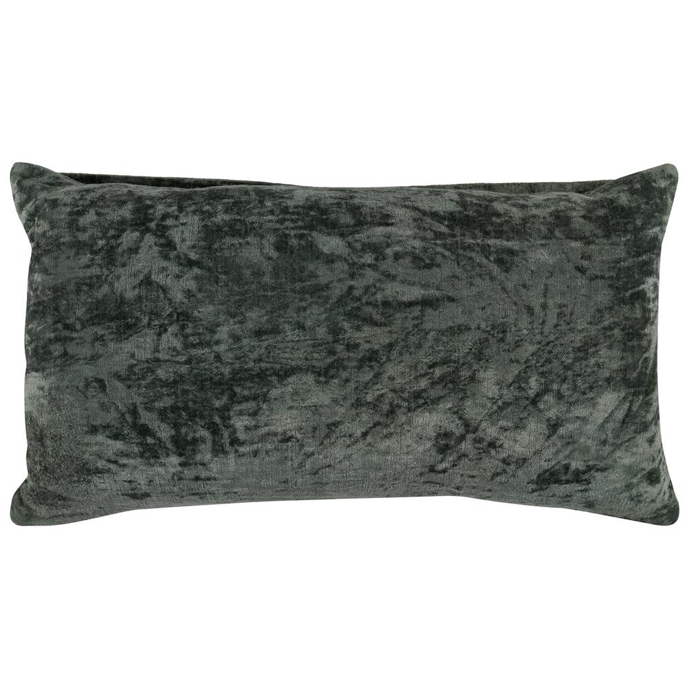 Laurant 100% Velvet 14"x26" Throw Pillow in Green by Kosas Home. Picture 4