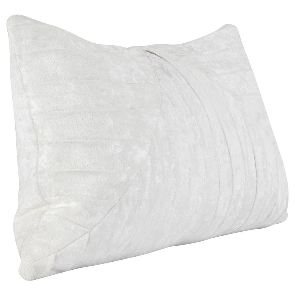 Laurant 14"x 26" Velvet Throw Pillow in Ivory by Kosas Home. Picture 3