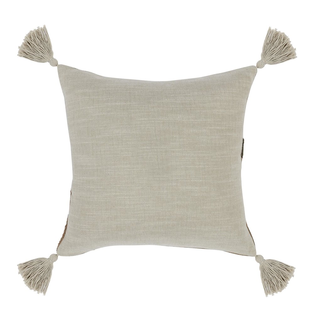 Carve 18" Multicolor Brown Throw Pillow. Picture 2