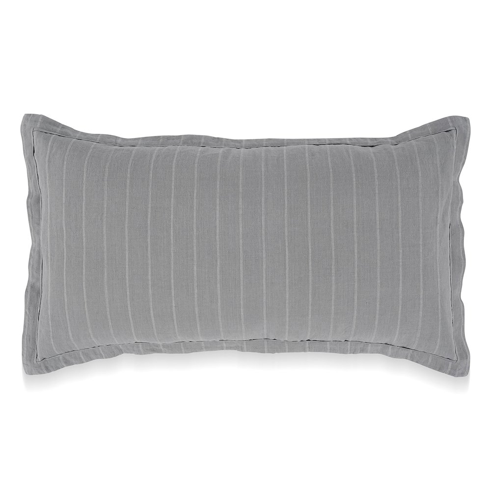 Monaco 100% Linen King Sham , Blue. Picture 1