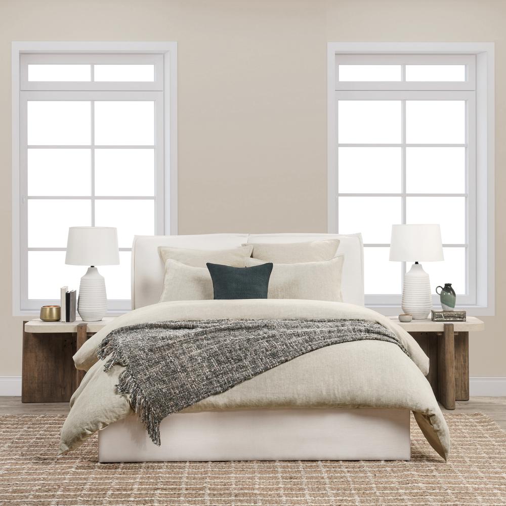 Talia Cotton Linen Blend Natural King Duvet. Picture 2