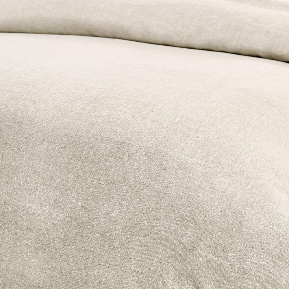 Talia Cotton Linen Blend Natural King Duvet. Picture 4