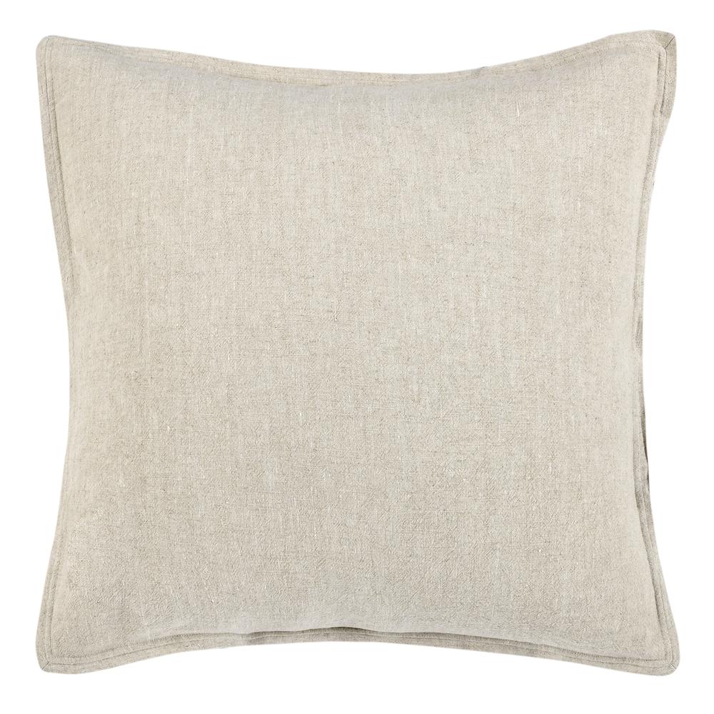 Talia Cotton Linen Blend Natural Euro Sham. Picture 1
