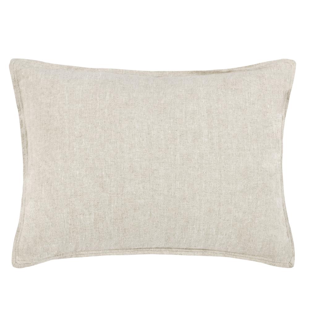 Talia Cotton Linen Blend Natural Standard Sham. Picture 1