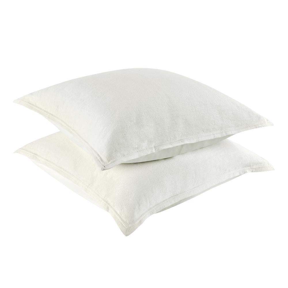 Talia Cotton Linen Blend Ivory Sham. Picture 3