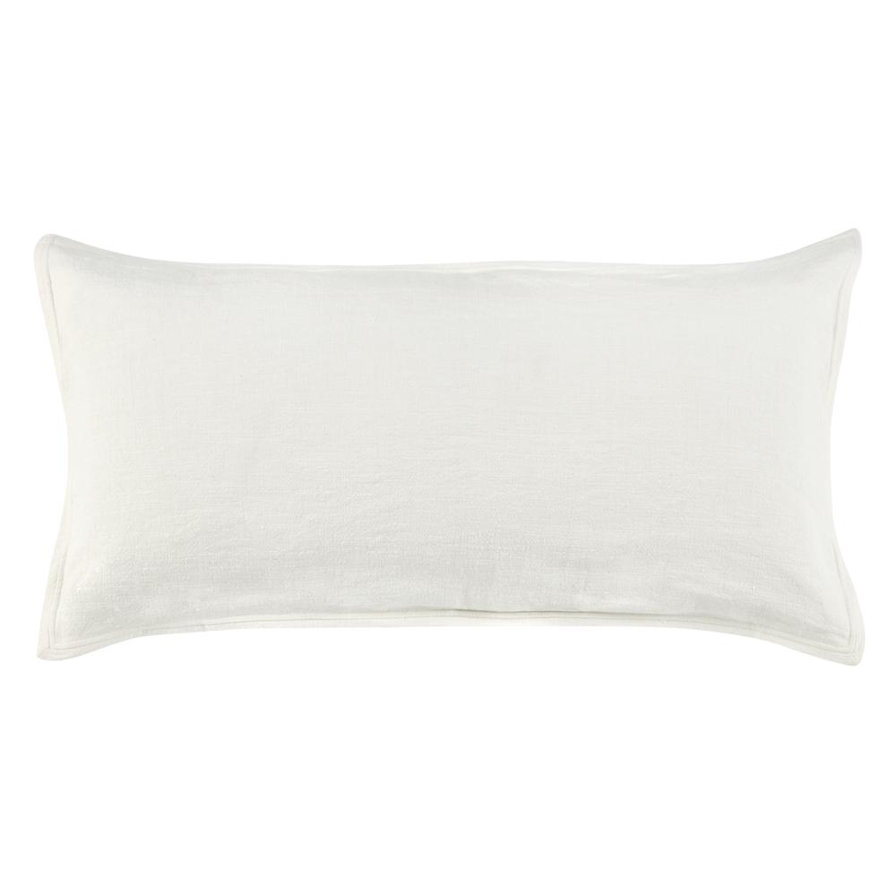 Talia Cotton Linen Blend Ivory King Sham. Picture 1