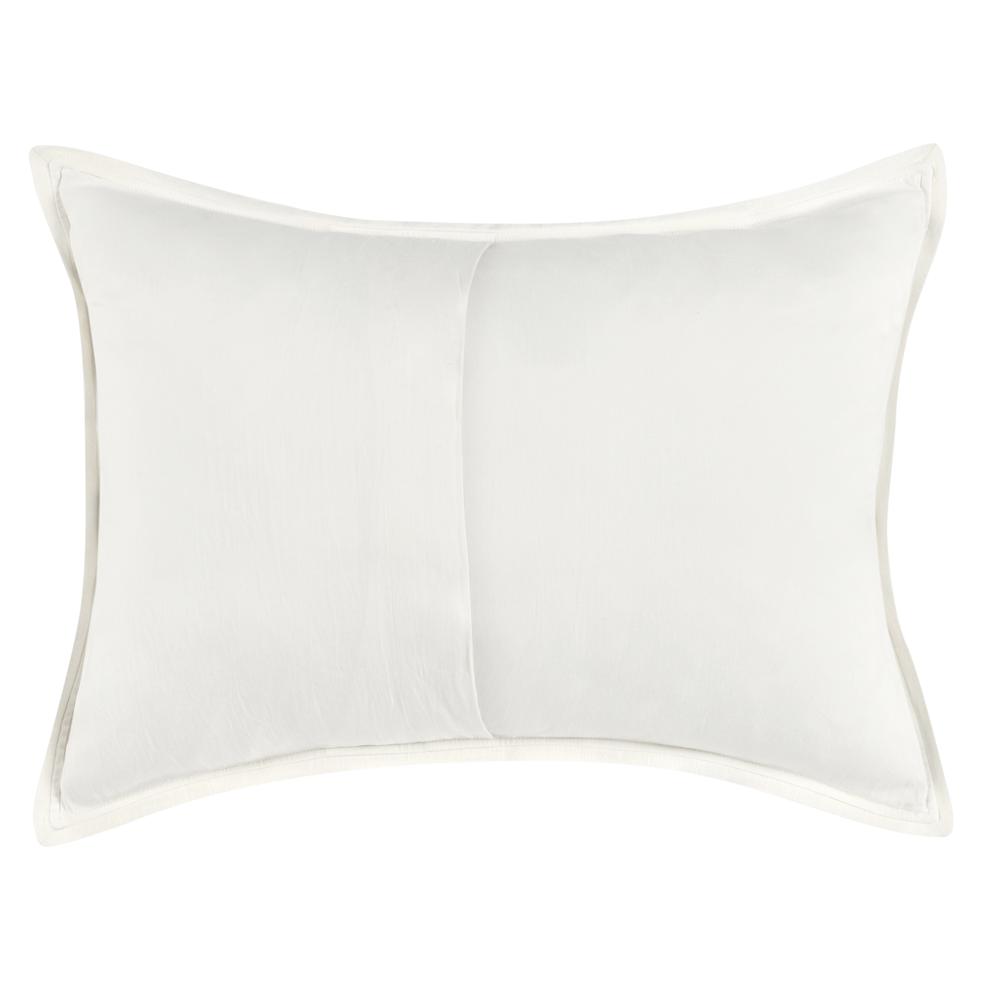 Talia Cotton Linen Blend Ivory Standard Sham. Picture 2