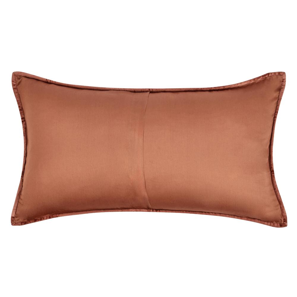 Dimitry 100% Rayon Velvet Terra Cotta King Sham by Kosas Home. Picture 2