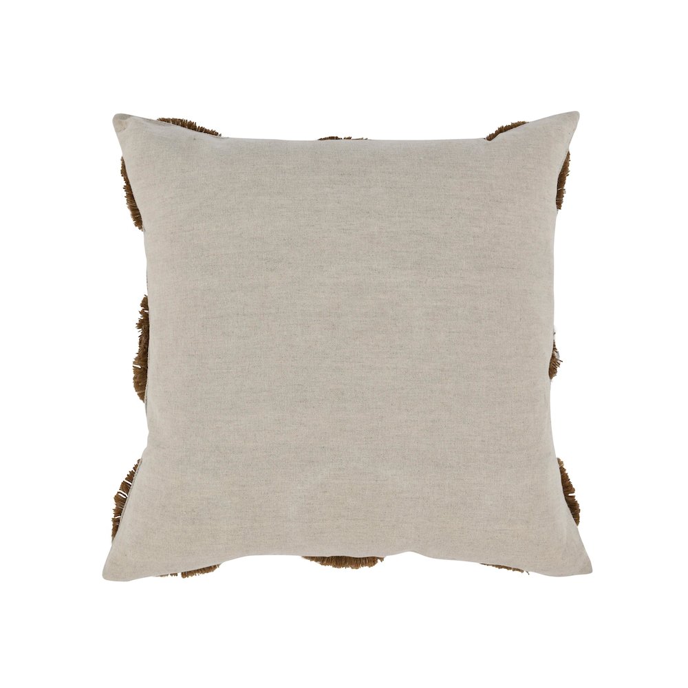 Halston 22" Cotton Linen Blend Throw Pillow , Natural. Picture 2