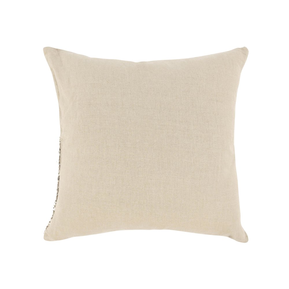 Porter 24" Woven Cotton Blend Throw Pillow , Black. Picture 2