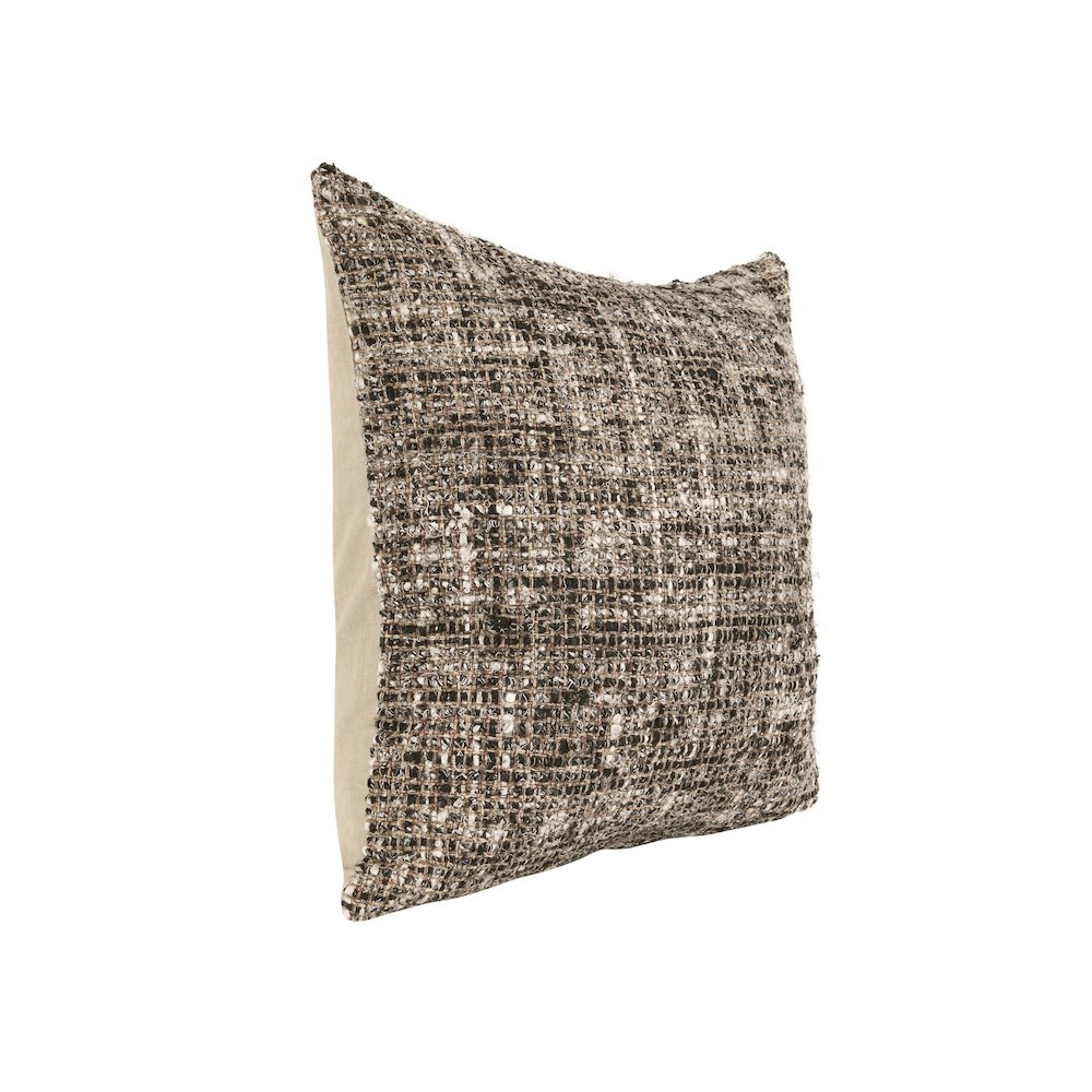 Porter 24" Woven Cotton Blend Throw Pillow , Black. Picture 5