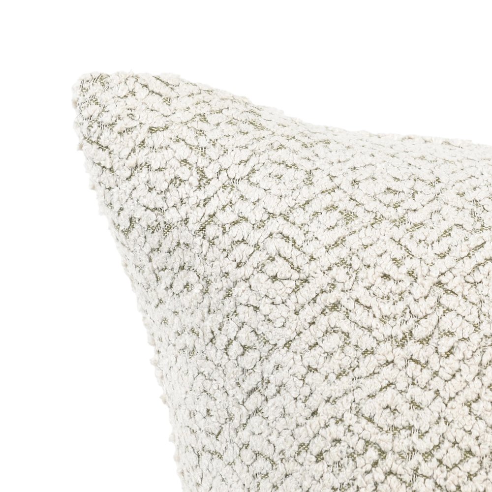 Maris 22" Cotton Linen Blend Throw Pillow, Ivory. Picture 4