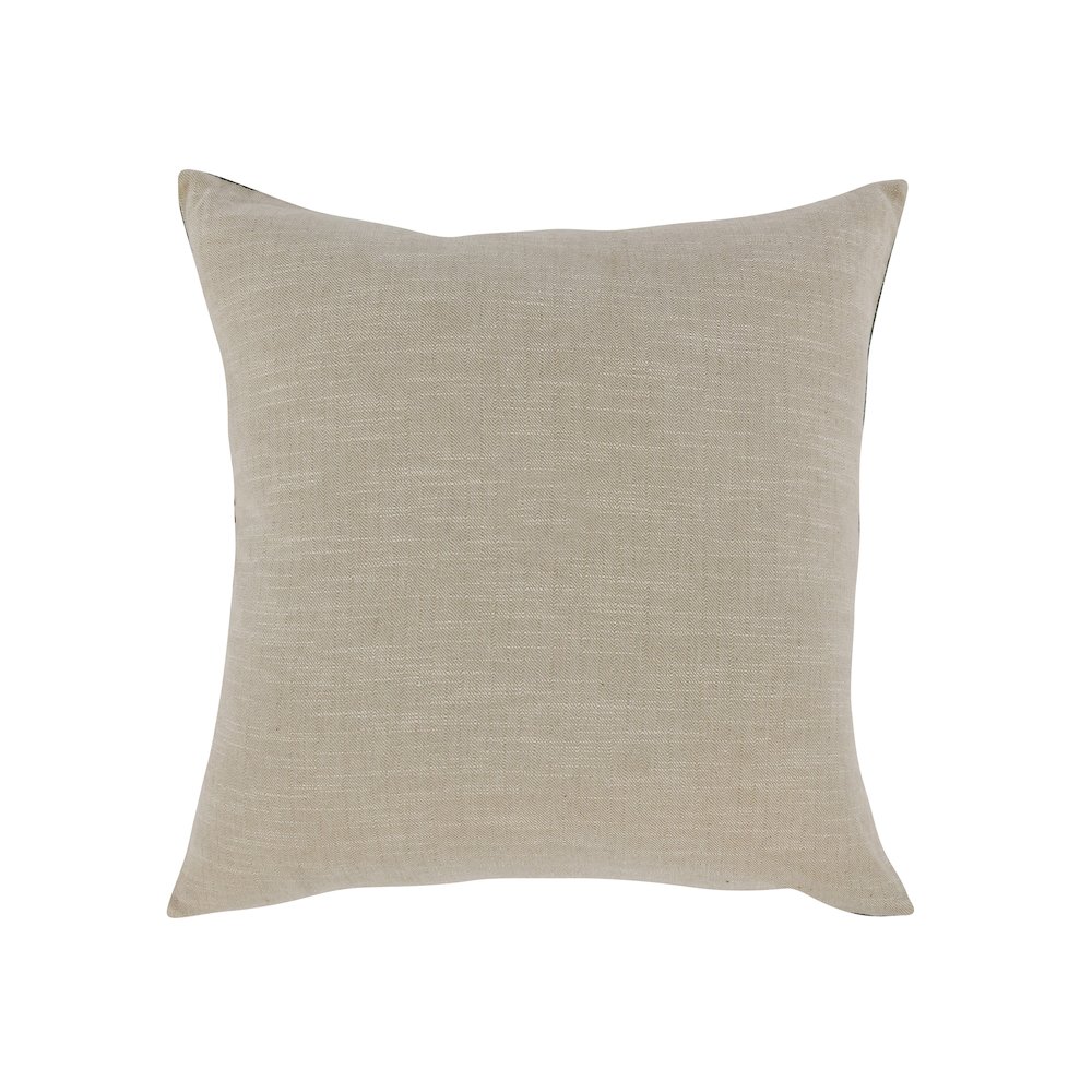 Hannah 22" 100% Cotton Fabric Throw Pillow, Green. Picture 2