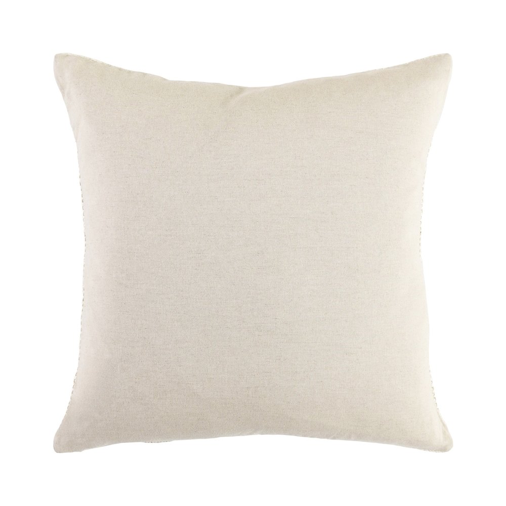 Halter 22" Woven Jute Throw Pillow , Ivory. Picture 3