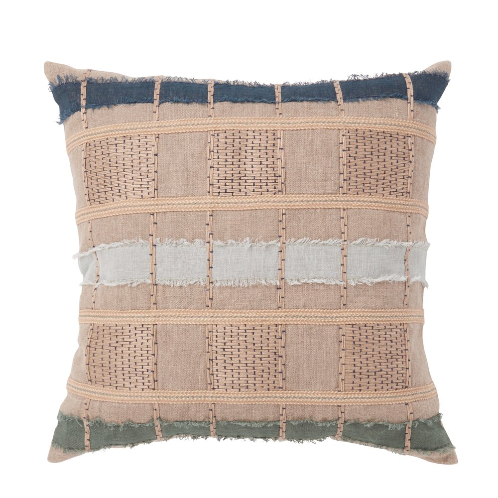 Stratton  Belgian Linen Throw Pillow. Picture 1