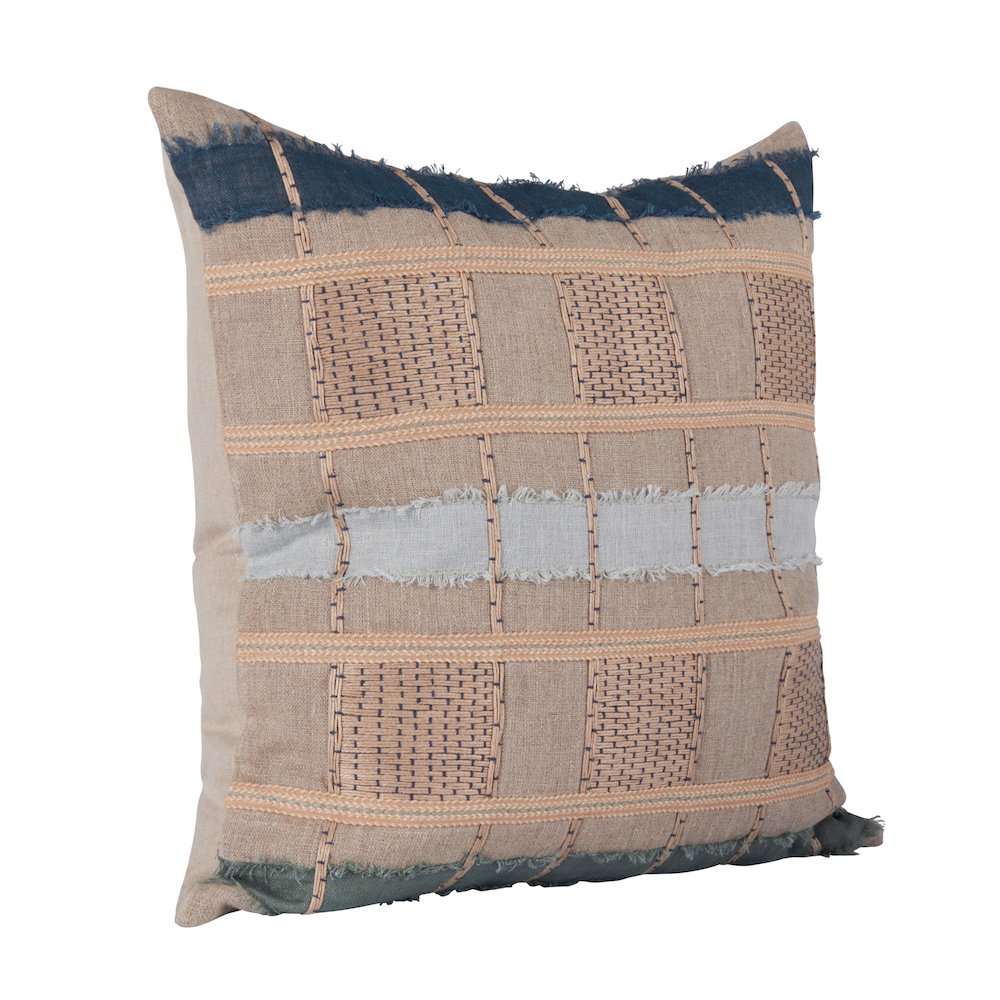 Stratton  Belgian Linen Throw Pillow. Picture 3