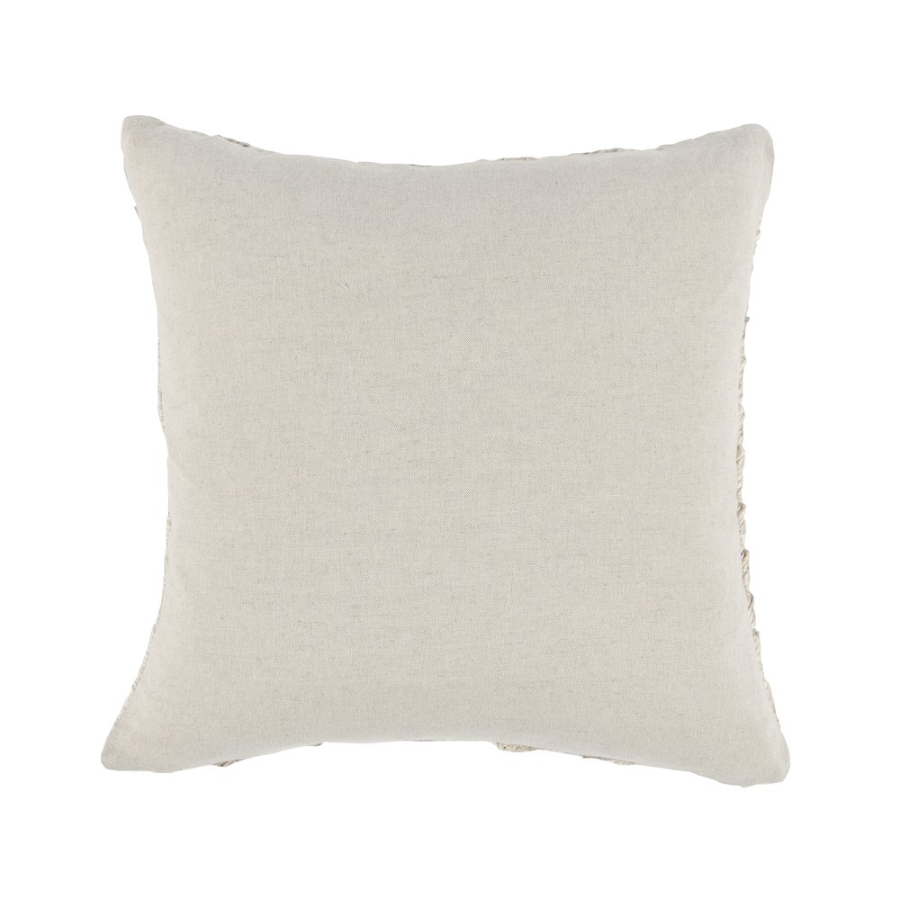Burrows 18" Natural Jute Blend Throw Pillow, Ivory. Picture 2