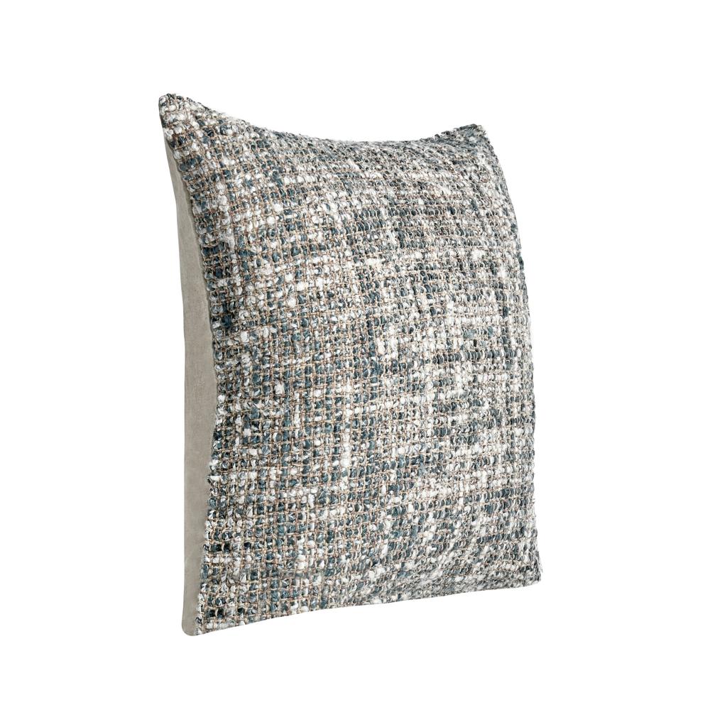 Porter 24" Woven Cotton Blend Throw Pillow, Black. Picture 2