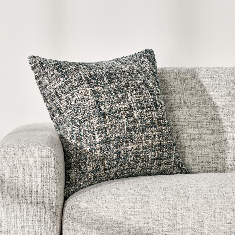 Porter 24" Woven Cotton Blend Throw Pillow, Black. Picture 6