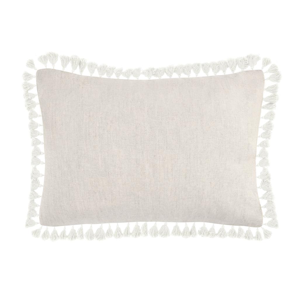 Lily 14"x20" Cotton Linen Blend Throw Pillow, Pink. Picture 4