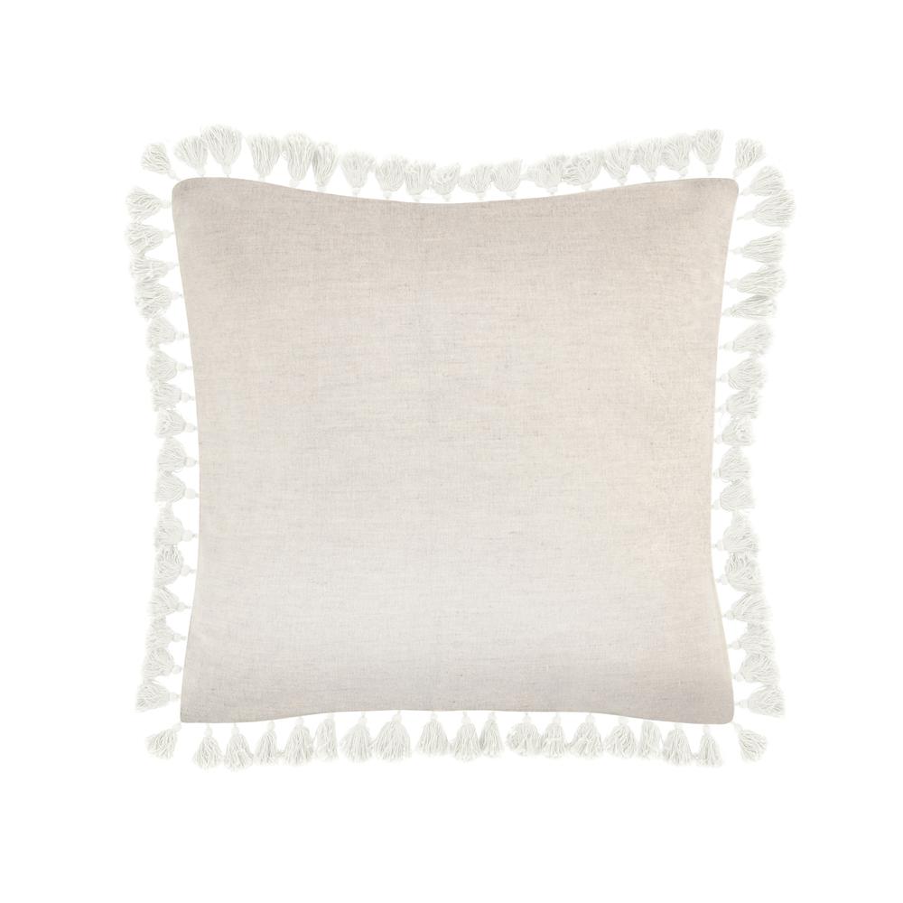 Lily 20" Cotton Linen Blend Throw Pillow, Pink. Picture 4