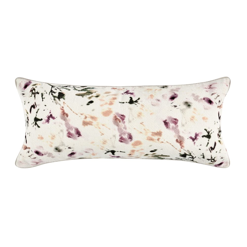 Cosmo 16"x36" Cotton Linen Blend Throw Pillow, Multicolor. Picture 1