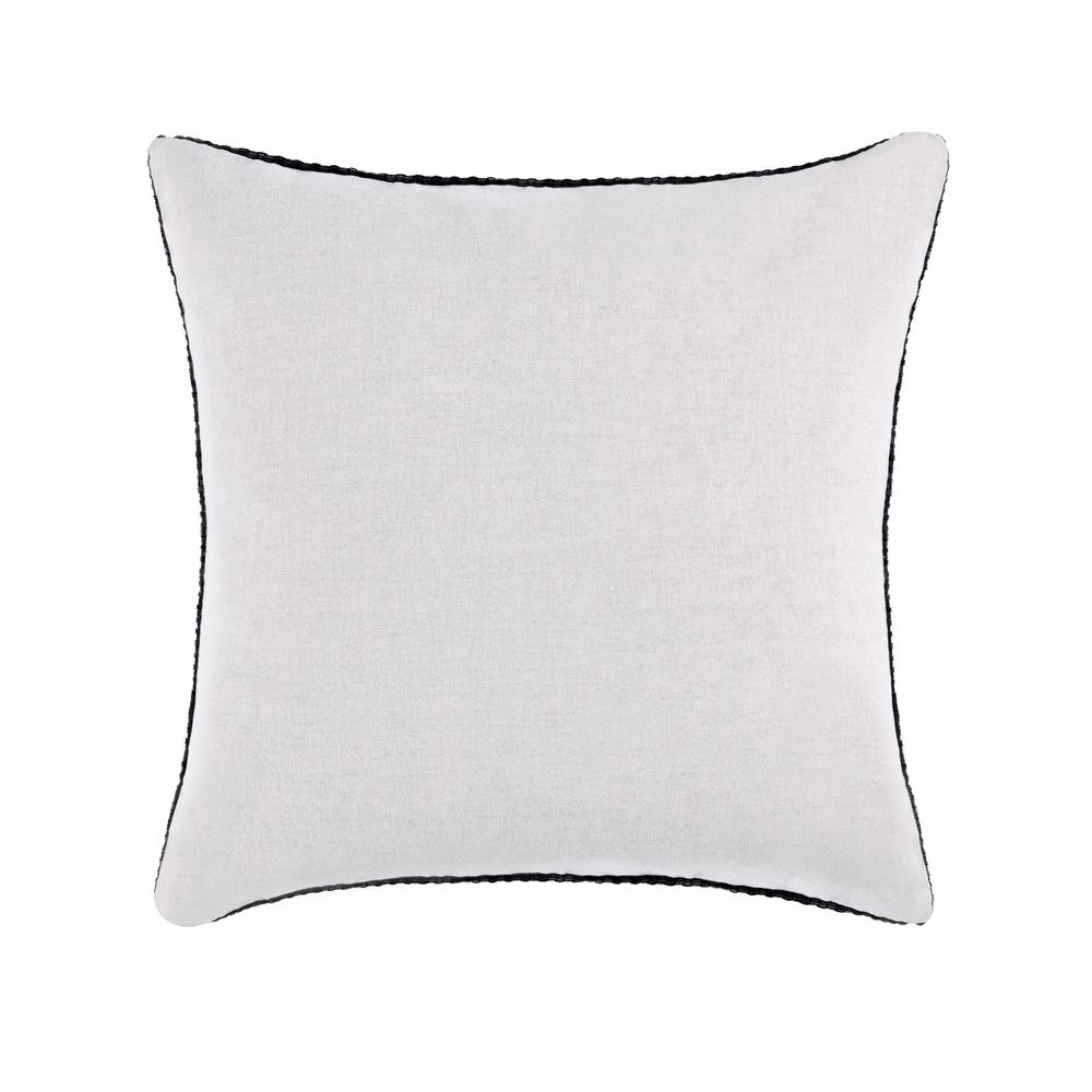 Bassinet 18" Genuine Suede Leather Throw Pillow, Blue. Picture 4