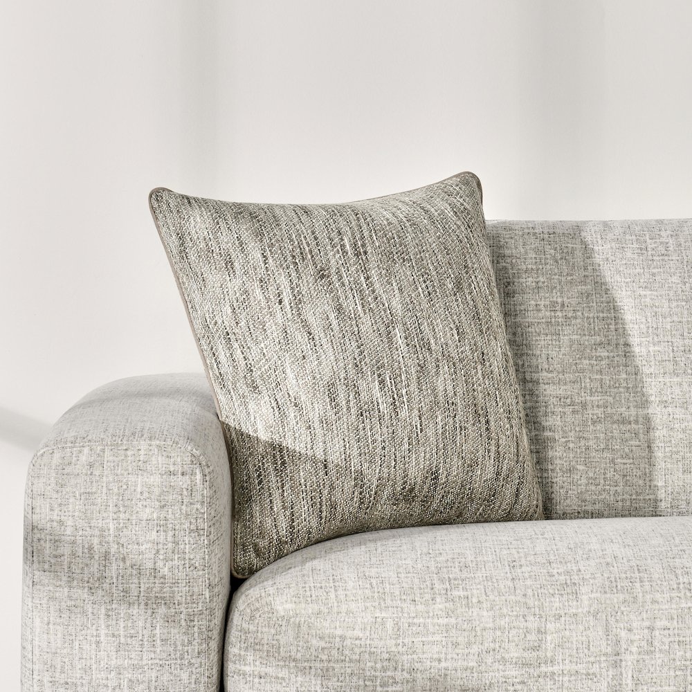 Sharma 22" Cotton Blend Throw Pillow, Beige. Picture 5