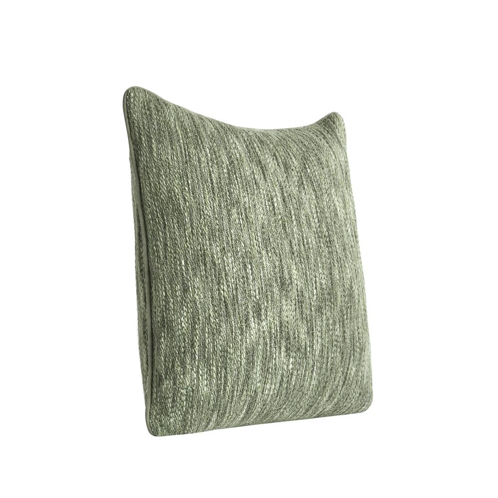 Sharma 22" Cotton Blend Throw Pillow , Cedar Green. Picture 2