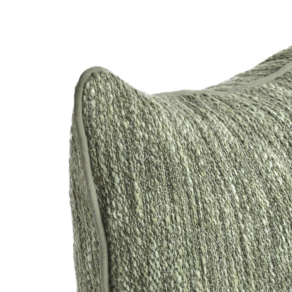 Sharma 22" Cotton Blend Throw Pillow , Cedar Green. Picture 4