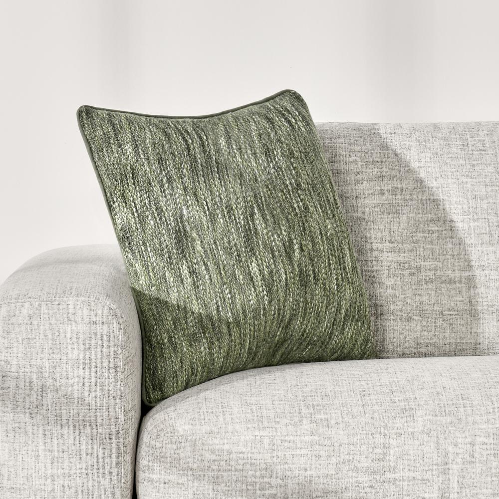 Sharma 22" Cotton Blend Throw Pillow , Cedar Green. Picture 5
