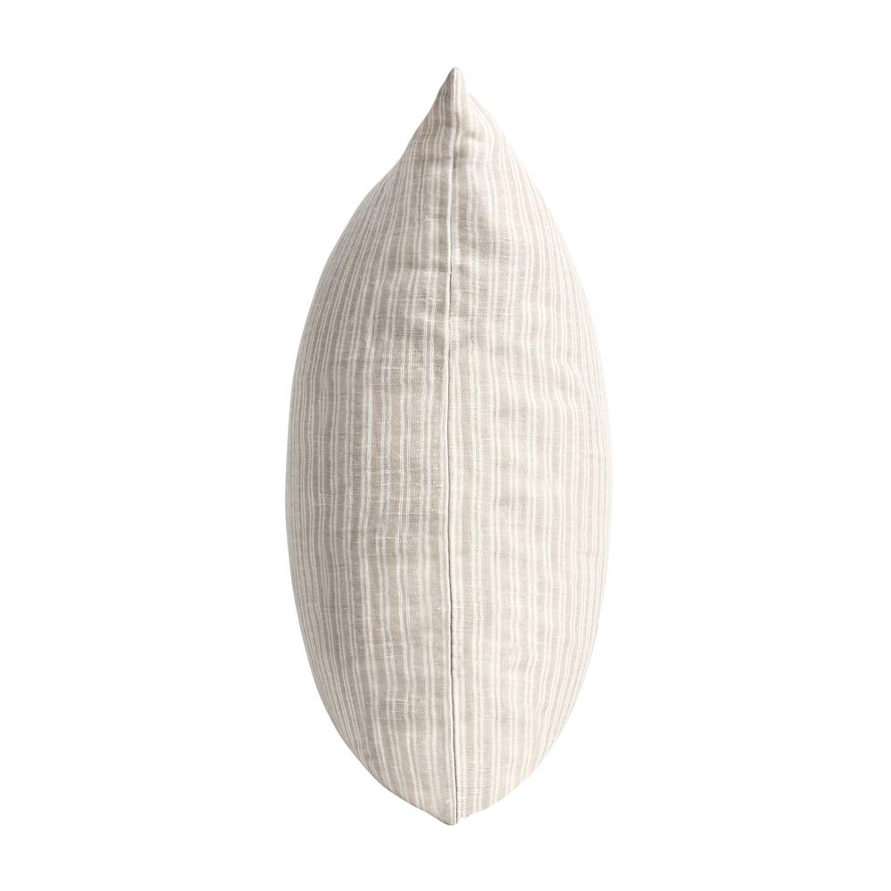 Camille 22" Cotton Linen Blend Throw Pillow, Natural Beige. Picture 3