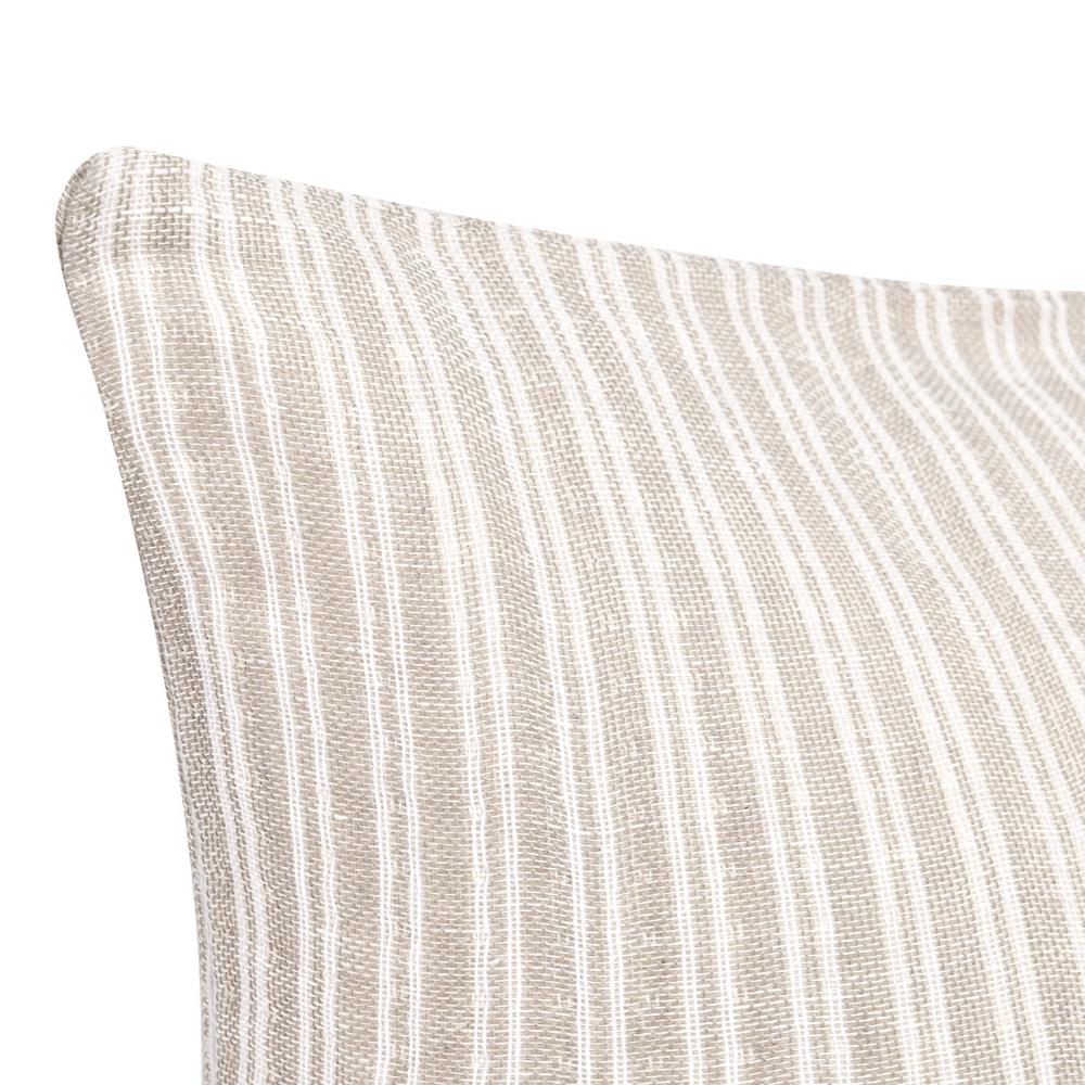 Camille 16"x36" Cotton Linen Blend Throw Pillow, Natural Beige. Picture 4