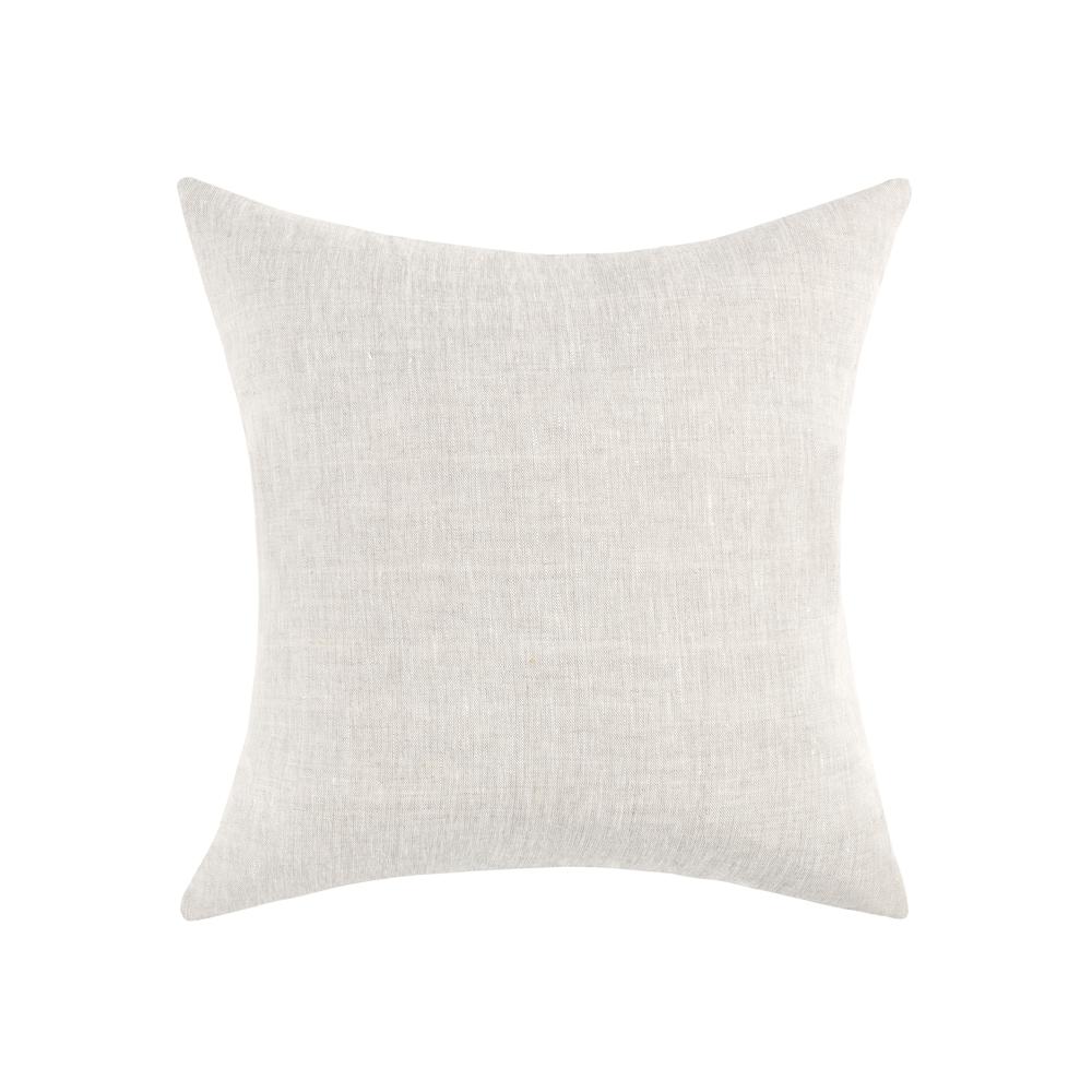 Breccia 22" Belgian Linen Throw Pillow, Taupe. Picture 4