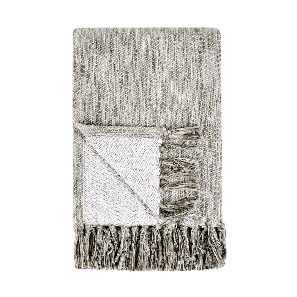 TC Sharma Cotton Blend 50"x70" Beige Throw Blanket Blanket. Picture 2