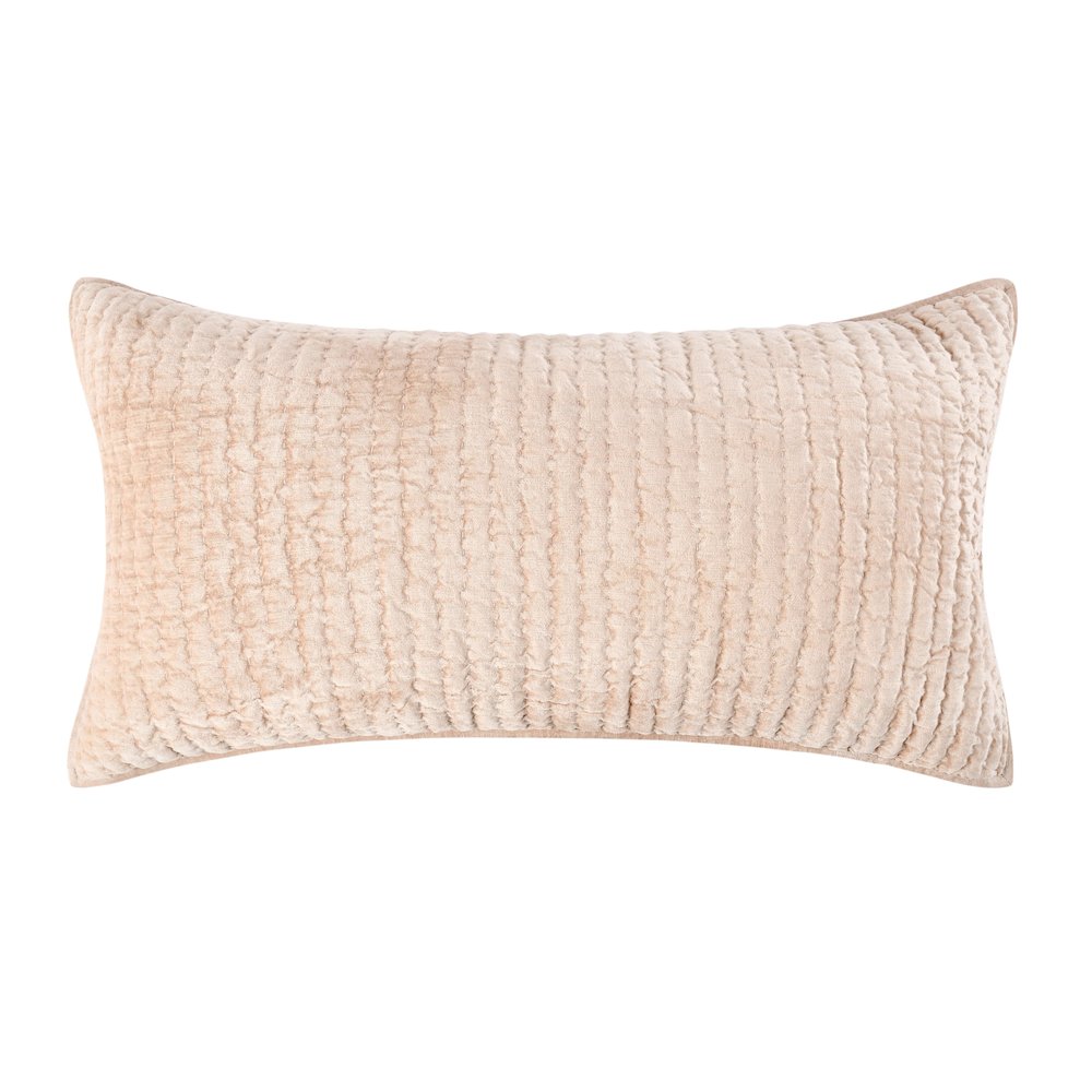 Dimitry 100% Rayon Velvet Nude King Sham. Picture 1