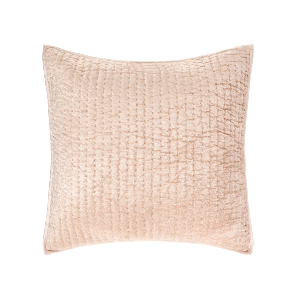 Dimitry 100% Rayon Velvet Nude Euro Sham. Picture 1