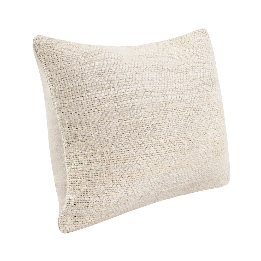 Halter 14"x26" Jute Hand Crafted Throw Pillow, Ivory. Picture 2