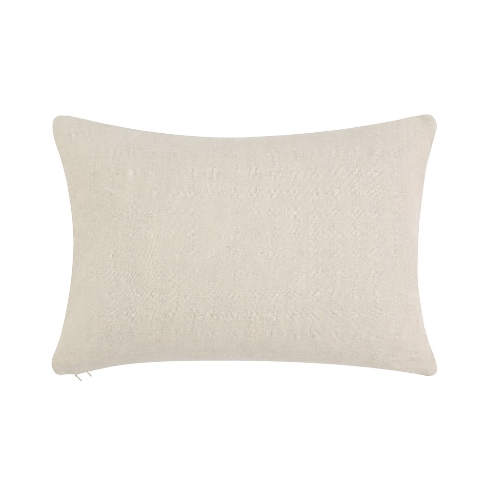 Halter 14"x26" Jute Hand Crafted Throw Pillow, Ivory. Picture 3