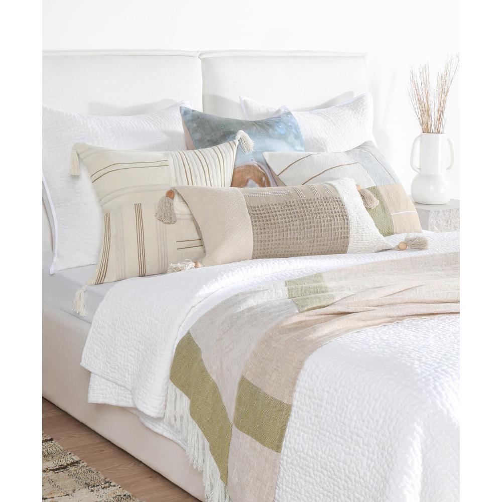 Hatha 24" Cotton Multicolor Throw Pillow. Picture 6