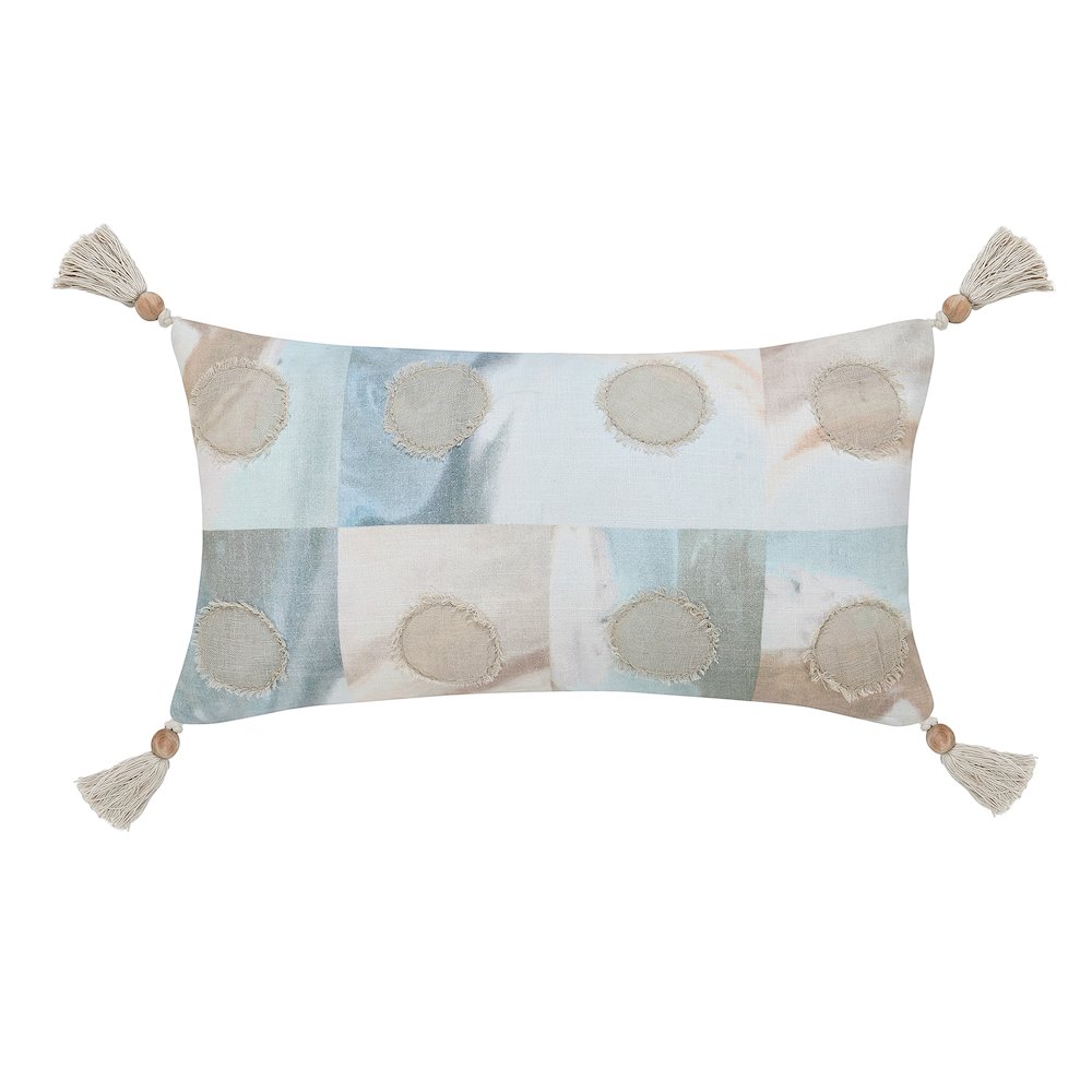 Yama 14"x26" Cotton Blend Multicolor Throw Pillow. Picture 1
