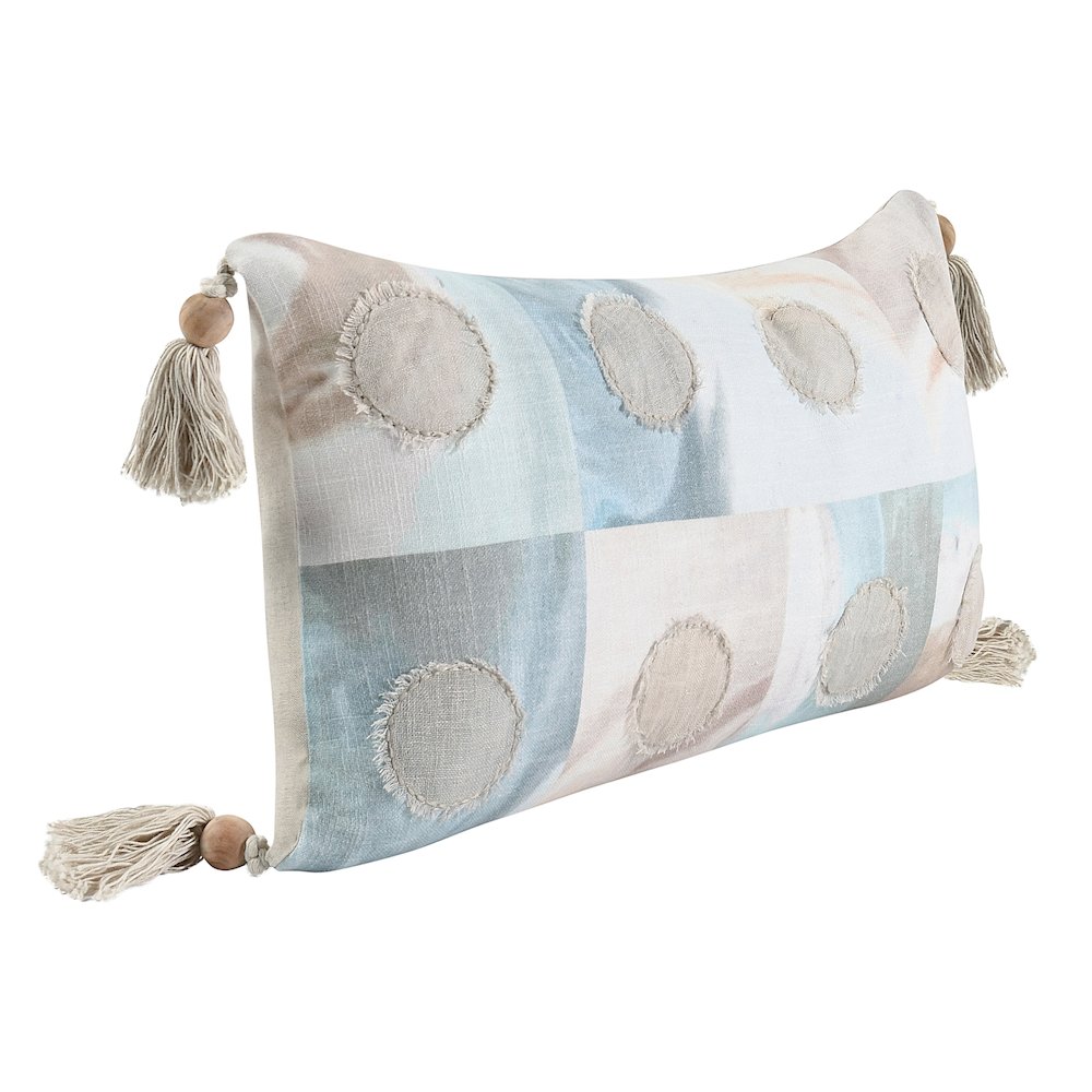 Yama 14"x26" Cotton Blend Multicolor Throw Pillow. Picture 2