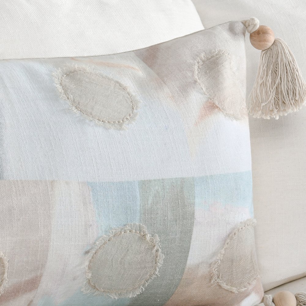 Yama 14"x26" Cotton Blend Multicolor Throw Pillow. Picture 6