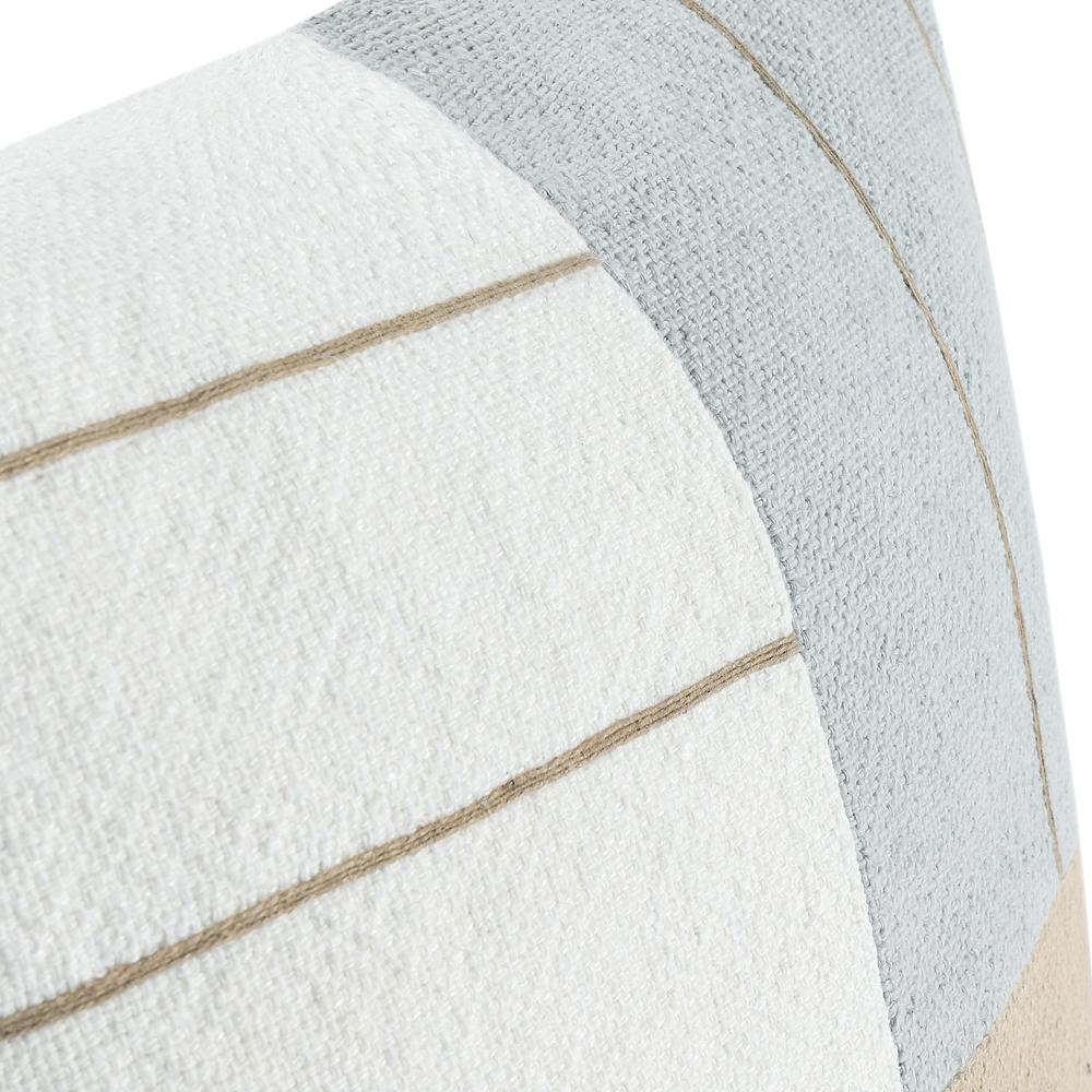 Niya 22" Linen Blend Multicolor Throw Pillow. Picture 5