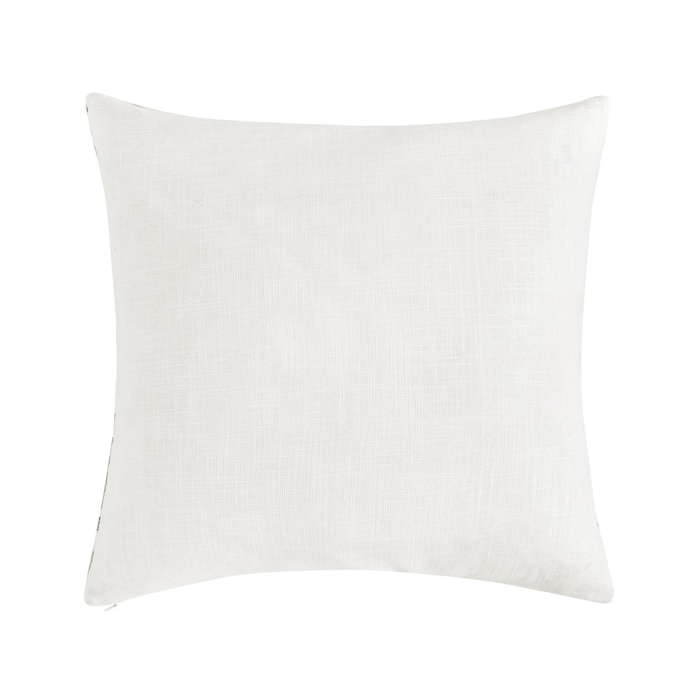 Lima 22" Linen Fabric Capri Blue Throw Pillow. Picture 3