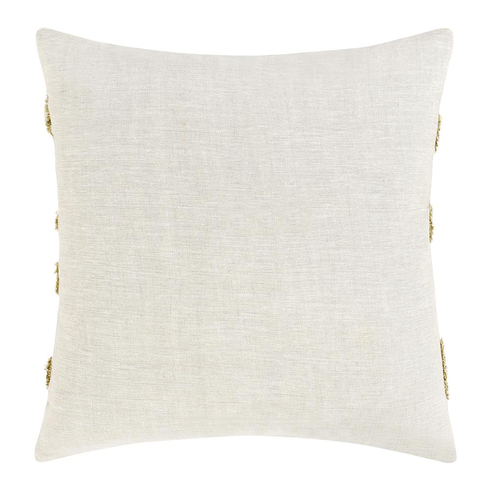 Passage 22" Belgian Linen Blend Throw Pillow, Wheat Green. Picture 3