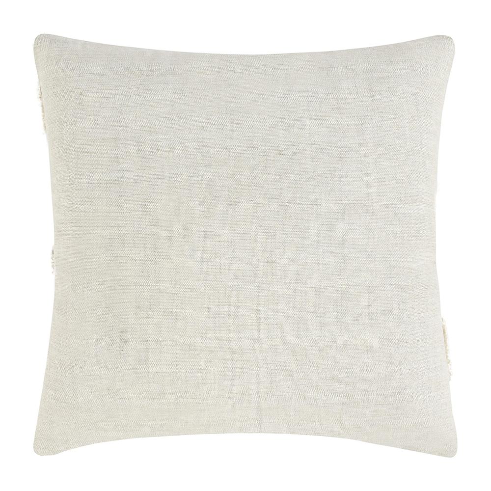 Passage 22" Belgian Linen Blend Throw Pillow, Ivory. Picture 3