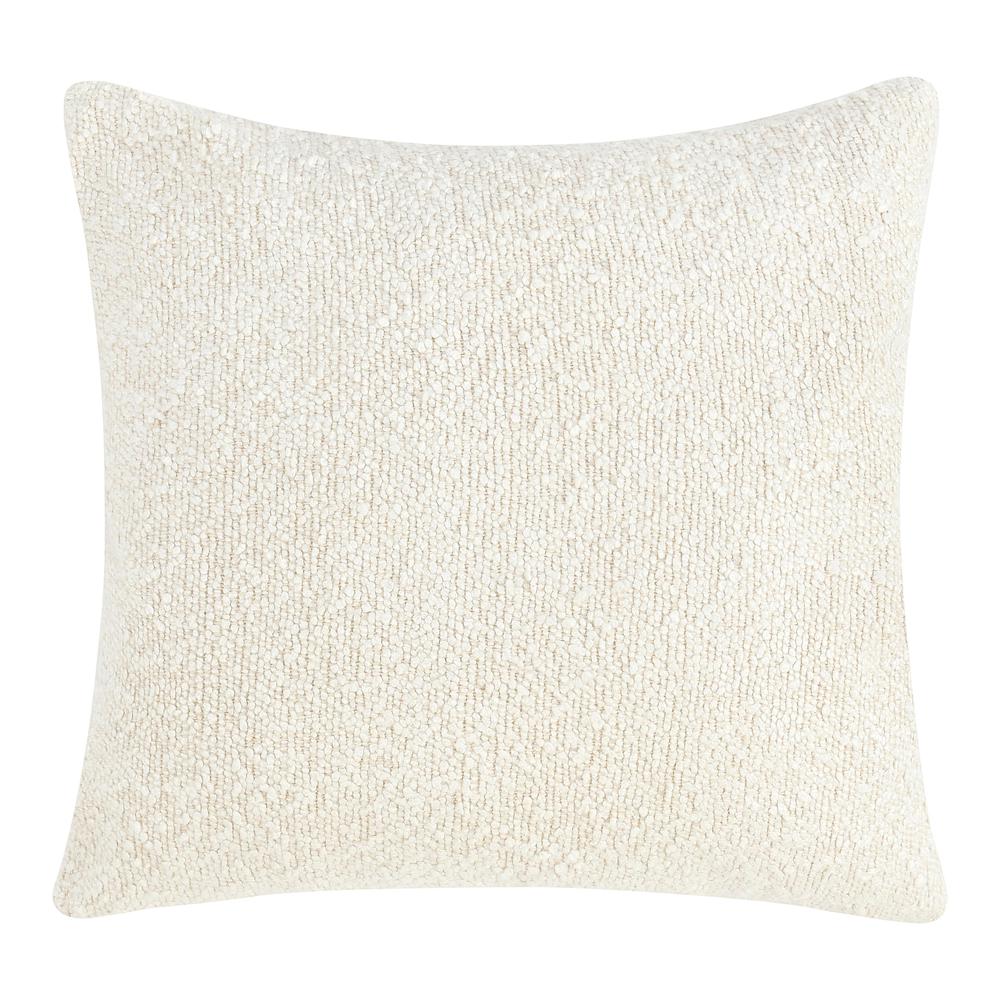 Sava 22" Cotton Blend Throw Pillow, Ivory. Picture 1