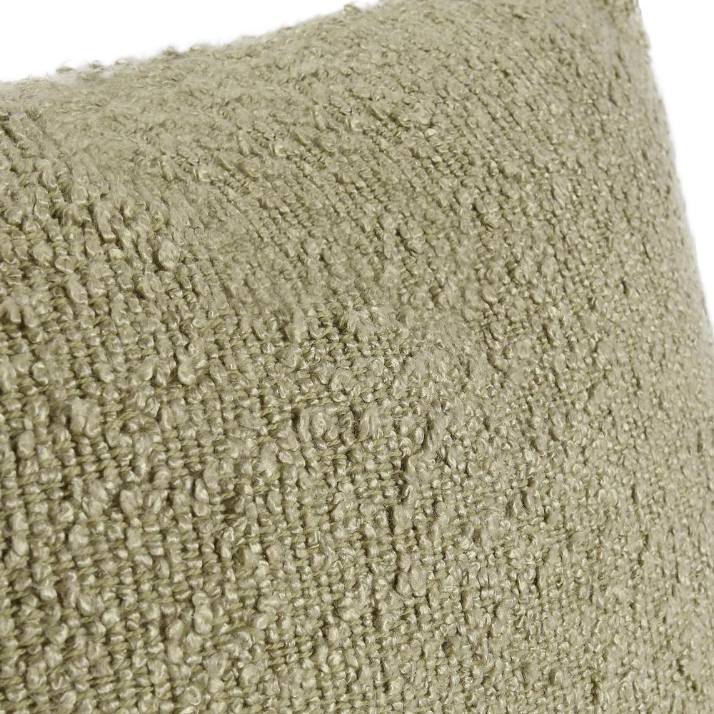 Sava 22" Cotton Blend Throw Pillow, Wheat Green. Picture 3
